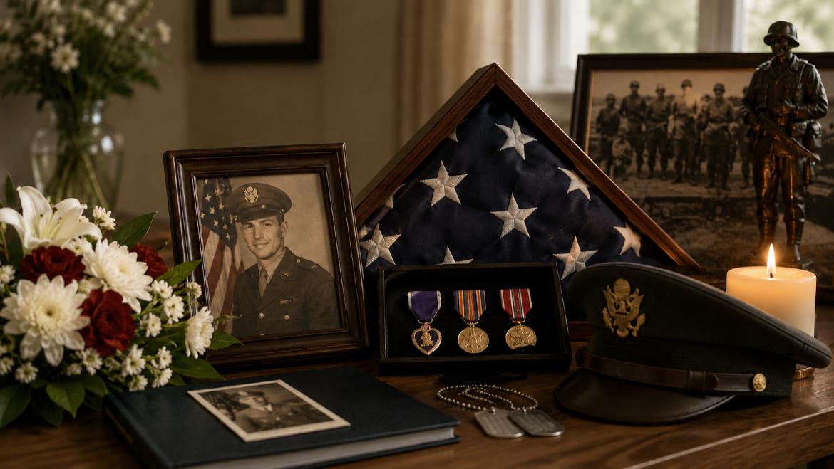 Folded flag, medals, and photos preserve a veteran’s legacy, funeral homes Garyville, LA